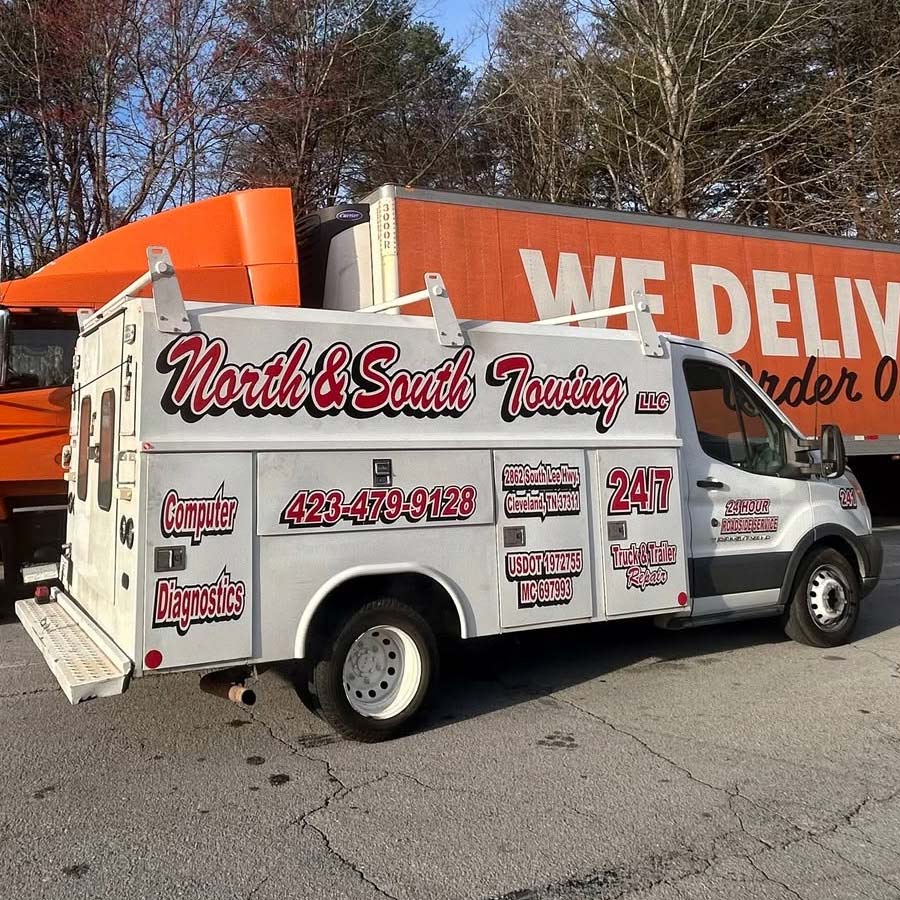 North and South Towing LLC Mobile Truck Repair Service Truck Cleveland Tennessee